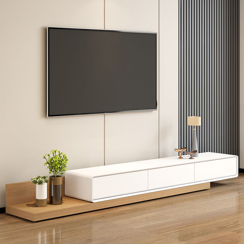 Contemporary Faux Wood TV Stand Console Enclosed Storage TV Stand Clearhalo 'furn' 'furn_tv_stands_entertainment_centers' 'Furniture' 'Living Room Furniture' 'TV Stands & Entertainment Centers' 'TV Stands & Media Storage Furniture' 'tv_stands_entertainment_centers' 5803269