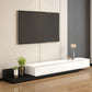 Contemporary Faux Wood TV Stand Console Enclosed Storage TV Stand Clearhalo 'furn' 'furn_tv_stands_entertainment_centers' 'Furniture' 'Living Room Furniture' 'TV Stands & Entertainment Centers' 'TV Stands & Media Storage Furniture' 'tv_stands_entertainment_centers' 5803274