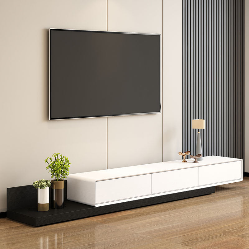 Contemporary Faux Wood TV Stand Console Enclosed Storage TV Stand Clearhalo 'furn' 'furn_tv_stands_entertainment_centers' 'Furniture' 'Living Room Furniture' 'TV Stands & Entertainment Centers' 'TV Stands & Media Storage Furniture' 'tv_stands_entertainment_centers' 5803274