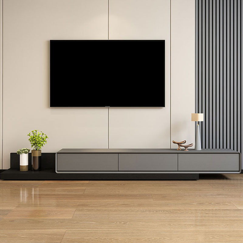 Contemporary Faux Wood TV Stand Console Enclosed Storage TV Stand Clearhalo 'furn' 'furn_tv_stands_entertainment_centers' 'Furniture' 'Living Room Furniture' 'TV Stands & Entertainment Centers' 'TV Stands & Media Storage Furniture' 'tv_stands_entertainment_centers' 5803283