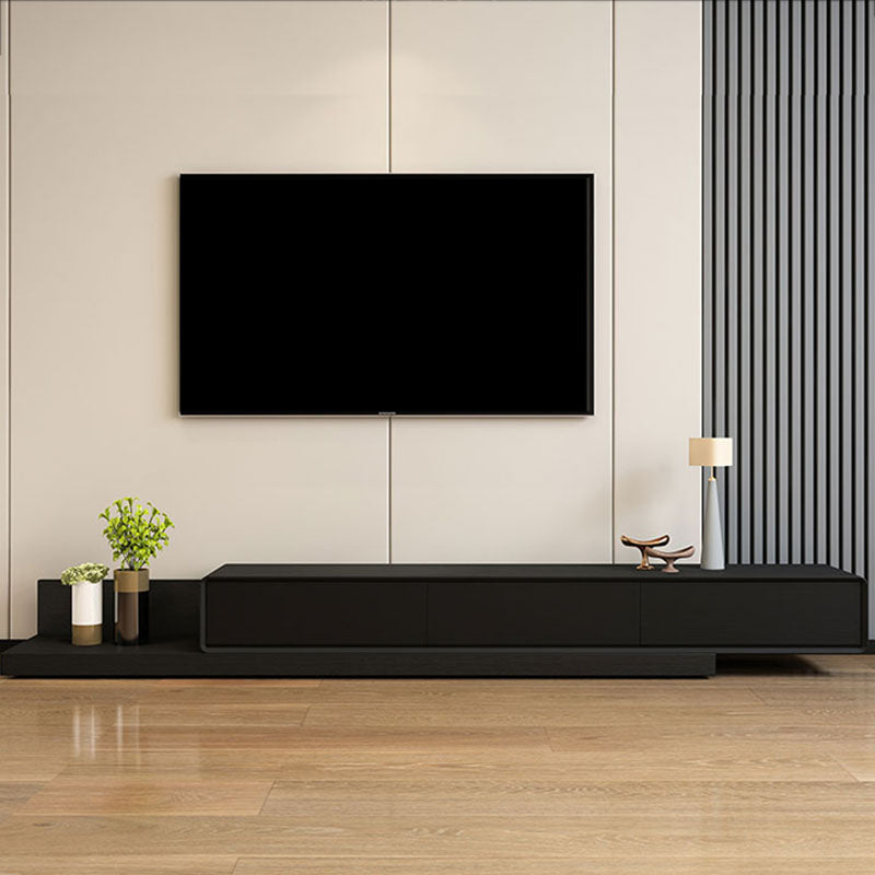 Contemporary Faux Wood TV Stand Console Enclosed Storage TV Stand Clearhalo 'furn' 'furn_tv_stands_entertainment_centers' 'Furniture' 'Living Room Furniture' 'TV Stands & Entertainment Centers' 'TV Stands & Media Storage Furniture' 'tv_stands_entertainment_centers' 5803290