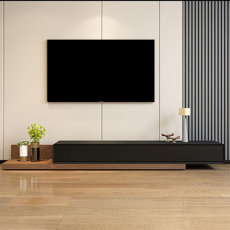 Contemporary Faux Wood TV Stand Console Enclosed Storage TV Stand Clearhalo 'furn' 'furn_tv_stands_entertainment_centers' 'Furniture' 'Living Room Furniture' 'TV Stands & Entertainment Centers' 'TV Stands & Media Storage Furniture' 'tv_stands_entertainment_centers' 5803291
