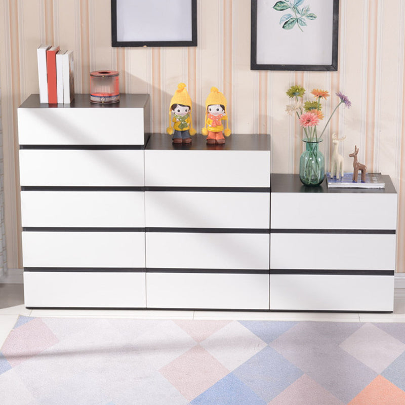 CHOSE DE BOIS DE 23,62 'contemporain, coffre d'accent rectangle avec tiroirs