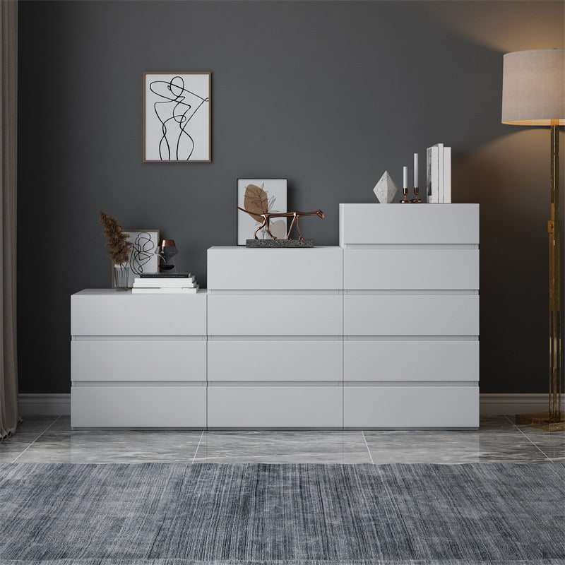 CHOSE DE BOIS DE 23,62 'contemporain, coffre d'accent rectangle avec tiroirs