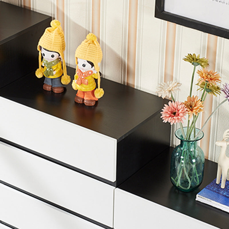 CHOSE DE BOIS DE 23,62 'contemporain, coffre d'accent rectangle avec tiroirs