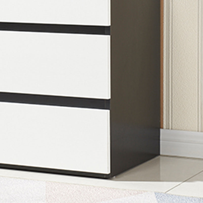 CHOSE DE BOIS DE 23,62 'contemporain, coffre d'accent rectangle avec tiroirs