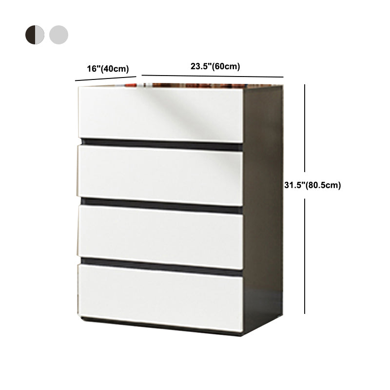 CHOSE DE BOIS DE 23,62 'contemporain, coffre d'accent rectangle avec tiroirs