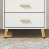 Contemporain 21,6 "/35.4" Horaire à coffre à coffre à accent de haut coffre en bois avec tiroirs