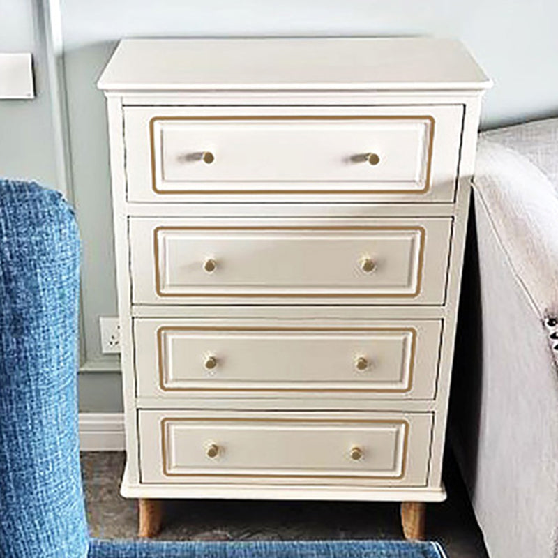 Cofre de acento de rectángulo de madera azul/ blanco contemporáneo con cajones