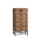 Moderne moderne houten rechthoek IJzeren benen Accent Cabinet met lade