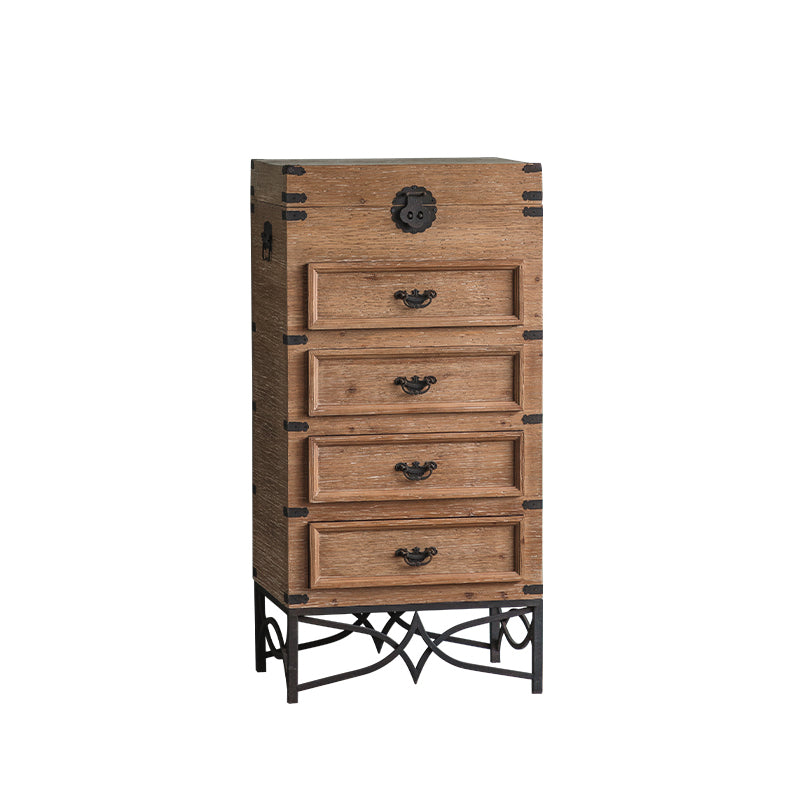 Moderne moderne houten rechthoek IJzeren benen Accent Cabinet met lade