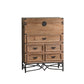 Moderne moderne houten rechthoek IJzeren benen Accent Cabinet met lade