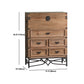 Moderne moderne houten rechthoek IJzeren benen Accent Cabinet met lade
