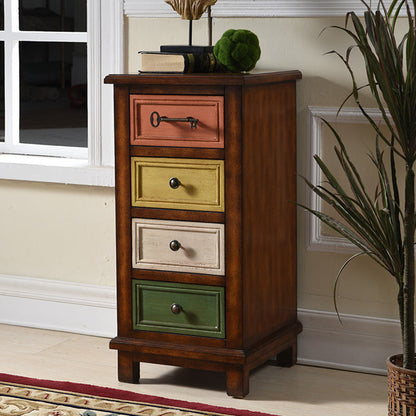 33" Tall 4 - Drawer Accent Chest, Wooden Rectangle Side Cabinet