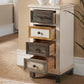 33" Tall 4 - Drawer Accent Chest, Wooden Rectangle Side Cabinet