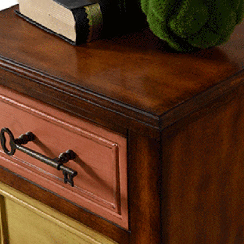 33" Tall 4 - Drawer Accent Chest, Wooden Rectangle Side Cabinet