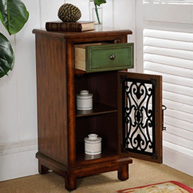 33" Tall 4 - Drawer Accent Chest, Wooden Rectangle Side Cabinet