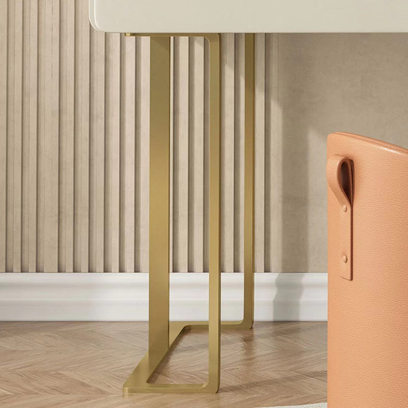 Glam Slate Top make -up ijdelheid bureau met lade, beige kleedtafel