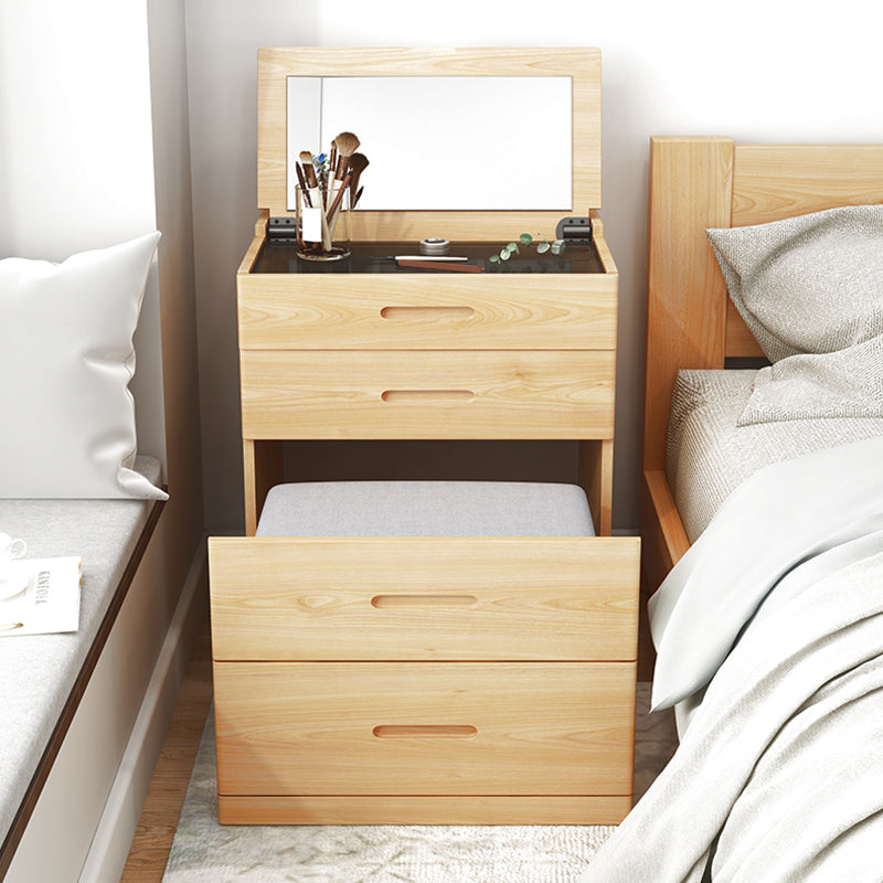 Solid Wood Makeup Vanity Desk Scandinavian Vanity Makeup Dressing Table Set