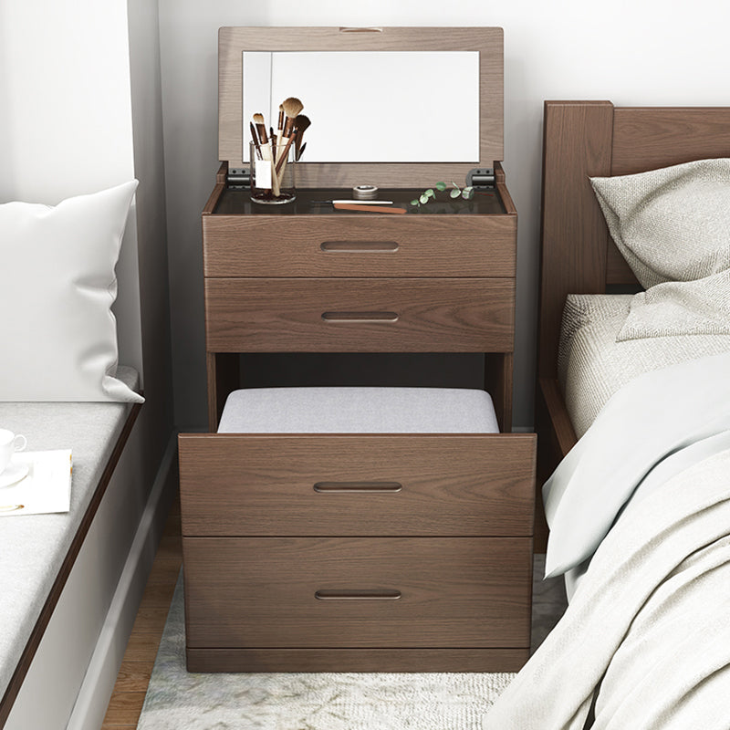 Solid Wood Makeup Vanity Desk Scandinavian Vanity Makeup Dressing Table Set