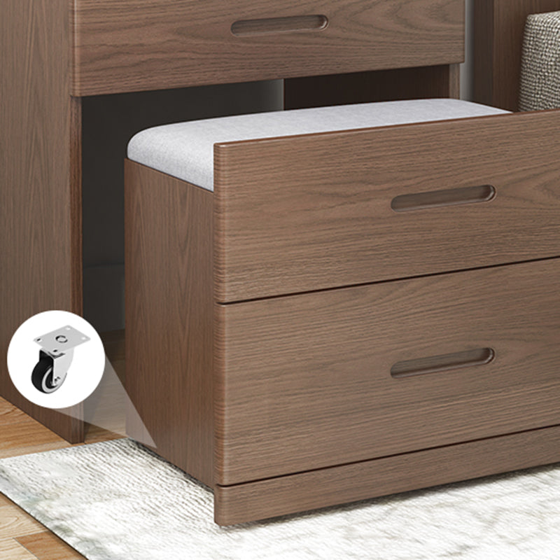 Solid Wood Makeup Vanity Desk Scandinavian Vanity Makeup Dressing Table Set