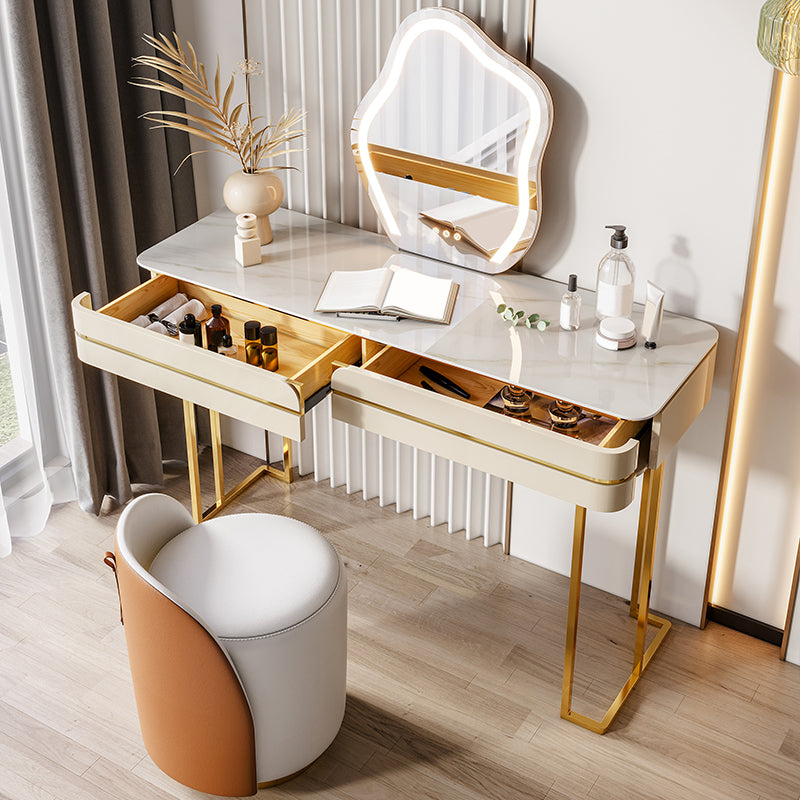 Glama-Waschtisch-Tisch-Set-Schiefer-Top-Make-up-Eitelkeit mit Schubladen