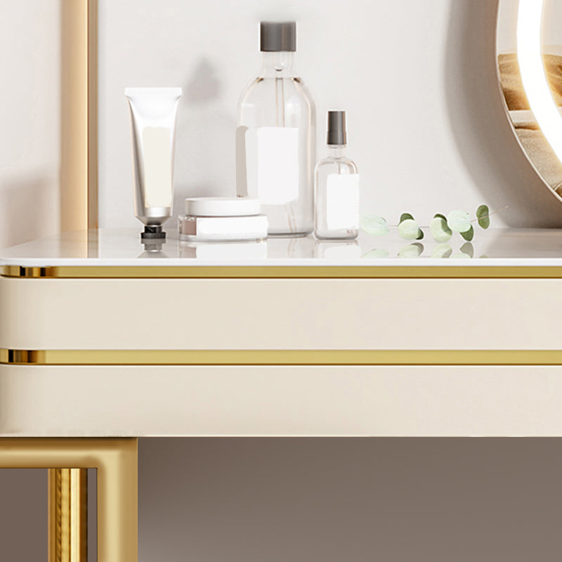 Glama-Waschtisch-Tisch-Set-Schiefer-Top-Make-up-Eitelkeit mit Schubladen