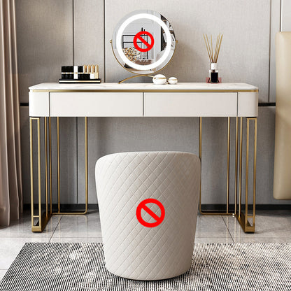 Glam 29.5 "Alto Catinero de tocador de maquillaje Madera de madera de 2 cajas