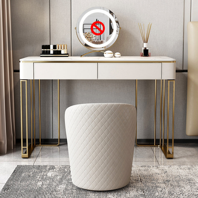 Glam 29.5 "Alto Catinero de tocador de maquillaje Madera de madera de 2 cajas