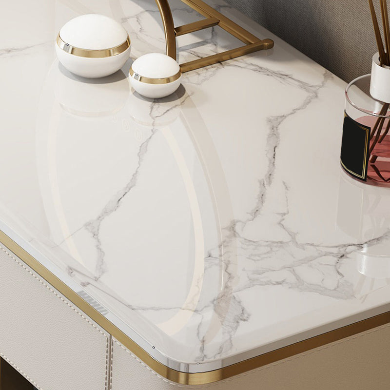 Glam 29.5 "Alto Catinero de tocador de maquillaje Madera de madera de 2 cajas