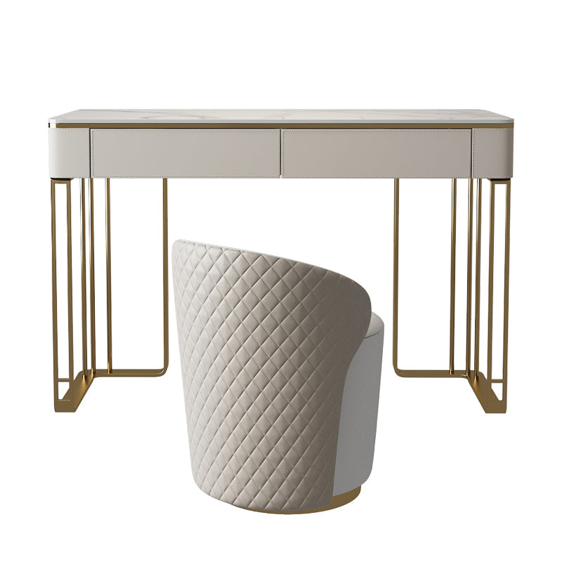 Glam 29.5 "Alto Catinero de tocador de maquillaje Madera de madera de 2 cajas