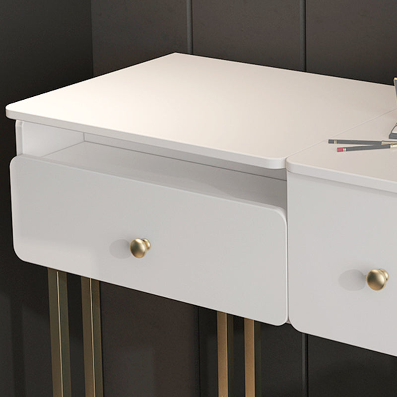 Hedendaagse make-uptafel met make-up van ijdelheid Set 2-ladjes houten kaptafel