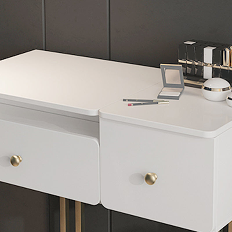 Hedendaagse make-uptafel met make-up van ijdelheid Set 2-ladjes houten kaptafel