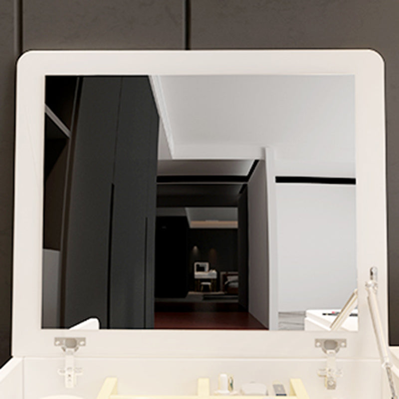 Hedendaagse make-uptafel met make-up van ijdelheid Set 2-ladjes houten kaptafel