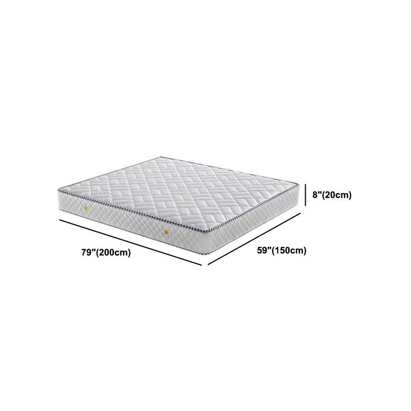 Lit blanc contemporain avec une tête de lit en faux cuir rectangle