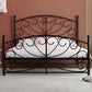 Modern Iron Open-Frame Bed with Arched Headboard and Metal Legs