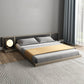 Contemporary Gray Panel Bed with Rectangular Headboard in Wood California King Bed & Mattress Clearhalo 'Bedroom Furniture' 'Beds' 'furn' 'furn_beds' 'Furniture' 5803802