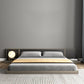 Contemporary Gray Panel Bed with Rectangular Headboard in Wood Queen Bed & Mattress Clearhalo 'Bedroom Furniture' 'Beds' 'furn' 'furn_beds' 'Furniture' 5803803