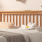 Scandinavian Wood Slat Standard Bed with Rectangular Headboard