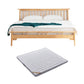 Scandinavian Wood Slat Standard Bed with Rectangular Headboard