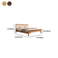 Scandinavian Wood Slat Standard Bed with Rectangular Headboard