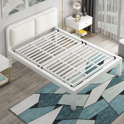 Cama de listones 36.61 "H Altura ajustable con cabecera tapizada de marco abierto