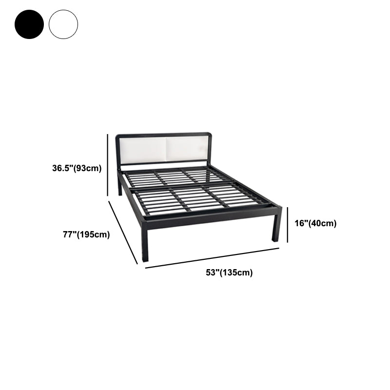 Cama de listones 36.61 "H Altura ajustable con cabecera tapizada de marco abierto