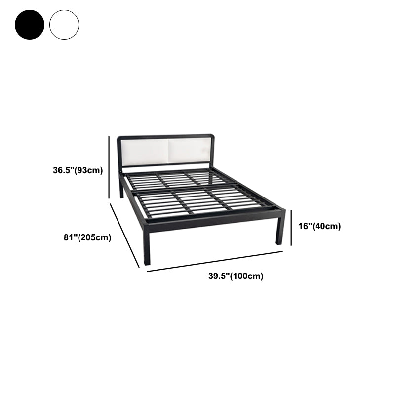 Cama de listones 36.61 "H Altura ajustable con cabecera tapizada de marco abierto
