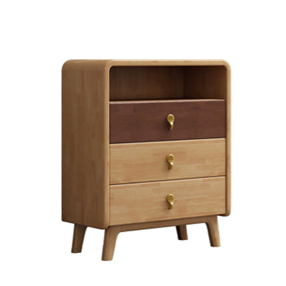 Tavolo da buffet naturale moderno in legno in gomma in legno massiccio a buffet con cassetti