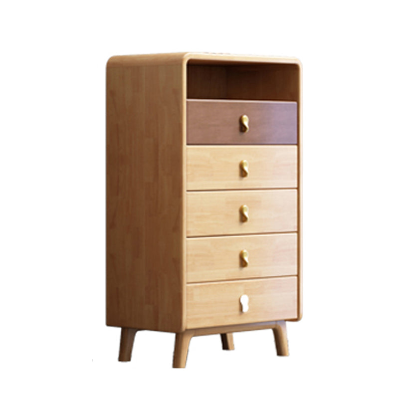 Tavolo da buffet naturale moderno in legno in gomma in legno massiccio a buffet con cassetti