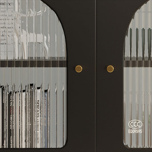 Moderno semplice in ferro sideboard a strisce vetro armadi server per soggiorno per soggiorno