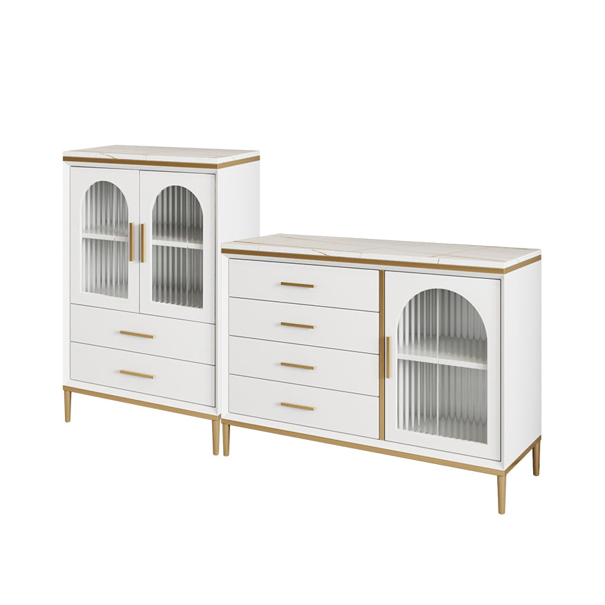 Armadio in stile glam Armadio artificiale telaio in legno e lateà cucina per porte in vetro per sala da pranzo