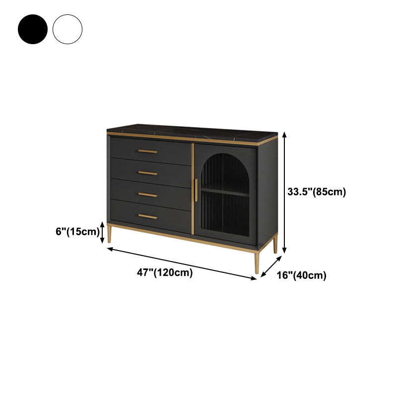 Armadio in stile glam Armadio artificiale telaio in legno e lateà cucina per porte in vetro per sala da pranzo