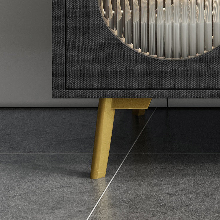 2-ladel gemanipuleerde houten sideboard Glam Stone Countertop Credenza met lamp voor restaurant